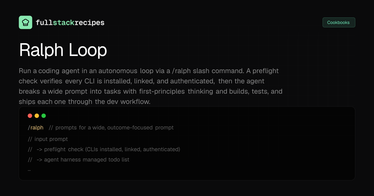 Ralph Loop | Fullstack Recipes